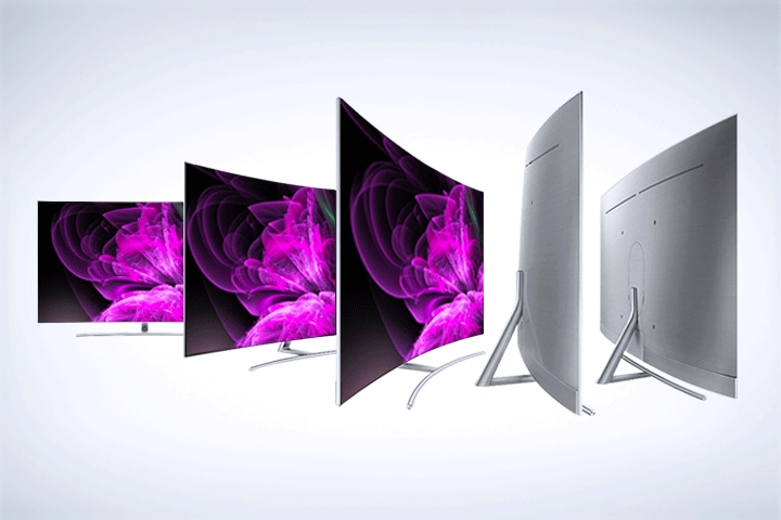 Samsung LEDs tvs arranged by different viewing angles (thumbnail)