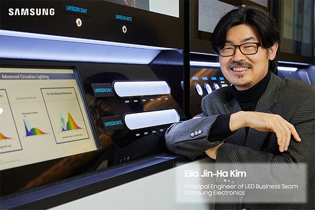  A photo of Jin-Ha Elio Kim, Principal Engineer of LED Business Team at Samsung Electronics.