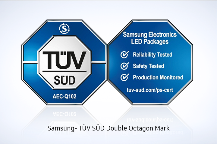 Samsung LEDs Samsung -TÜV SÜD double octagon mark
