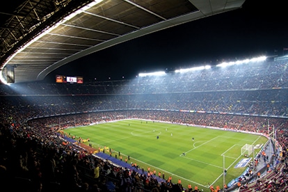 Samsung LEDs high power football stadium lights shining the indoor football arena